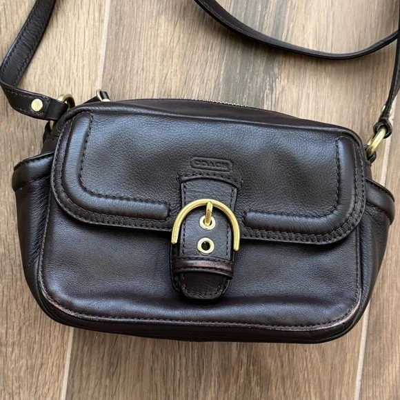 COACH F25150 Vintage Small Brown Campbell Camera Bag